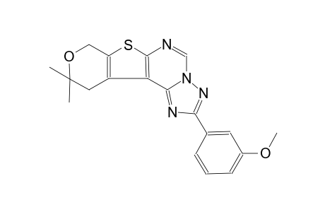8H-pyrano[4',3':4,5]thieno[3,2-e][1,2,4]triazolo[1,5-c]pyrimidine, 10,11-dihydro-2-(3-methoxyphenyl)-10,10-dimethyl-