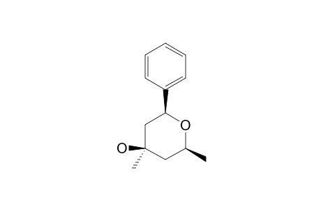 (2RS,4SR,6RS)-2,4-DIMETHYL-6-PHENYL-TETRAHYDROPYRAN-4-OL