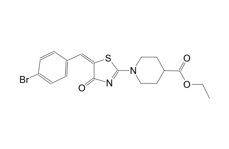 4-piperidinecarboxylic acid, 1-[(5E)-5-[(4-bromophenyl)methylene]-4,5-dihydro-4-oxothiazolyl]-, ethyl ester
