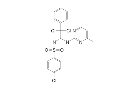 4-CHLORO-N-[2,2-DICHLORO-1-[(4-METHYLPYRIMIDIN-2-YL)-AMINO]-2-PHENYL-ETHYL]-BENZENESULFONAMIDE