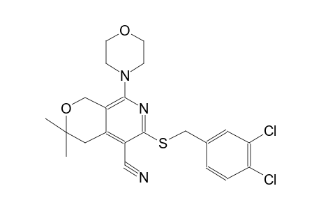 1H-pyrano[3,4-c]pyridine-5-carbonitrile, 6-[[(3,4-dichlorophenyl)methyl]thio]-3,4-dihydro-3,3-dimethyl-8-(4-morpholinyl)-