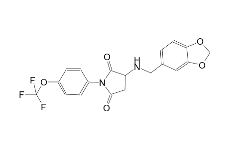 2,5-pyrrolidinedione, 3-[(1,3-benzodioxol-5-ylmethyl)amino]-1-[4-(trifluoromethoxy)phenyl]-