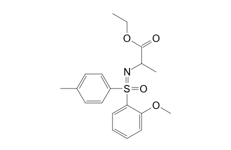 (+)-N-(1-ethoxycarbonyl)ethyl-S-o-methoxyphenyl-S-p-tolylsulfoximine
