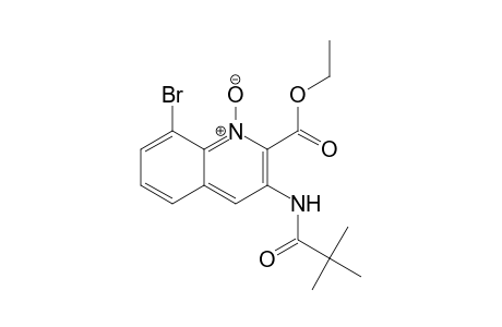 Ethyl 3-[(2,2-dimethylpropanoyl)amino]-8-bromo-quinoline-2-carboxylate 1-oxide