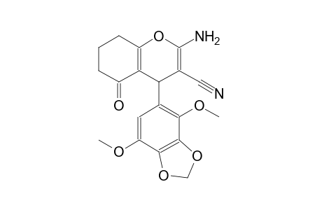 4H-1-benzopyran-3-carbonitrile, 2-amino-4-(4,7-dimethoxy-1,3-benzodioxol-5-yl)-5,6,7,8-tetrahydro-5-oxo-