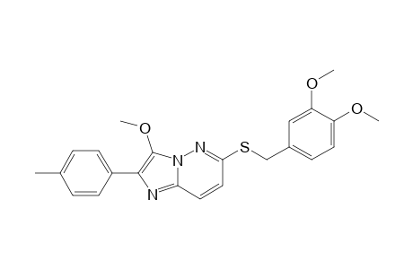 3-methoxy-2-(p-tolyl)-6-(veratrylthio)imidazo[1,2-b]pyridazine