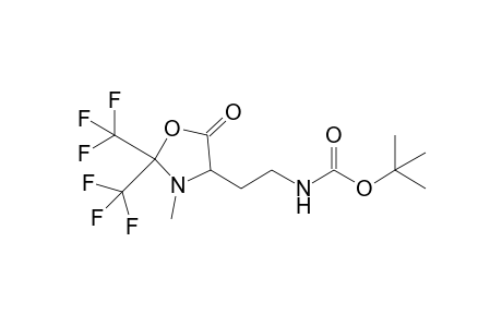 4-[(t-Butoxycarbonyl)amino]ethyl-3-methyl-2,2-bis(trifluoromethyl)-1,3-oxazolidin-5-one