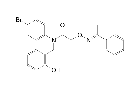N-(4-bromophenyl)-N-(2-hydroxybenzyl)-2-({[(E)-1-phenylethylidene]amino}oxy)acetamide