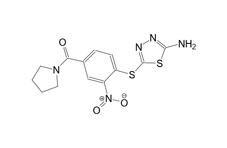 5-{[2-nitro-4-(1-pyrrolidinylcarbonyl)phenyl]sulfanyl}-1,3,4-thiadiazol-2-amine