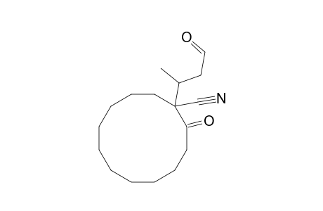 1-(1'-Methyl-2'-formylethyl)-2-oxocyclododecan-1-carbonitrile