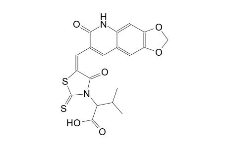 3-thiazolidineacetic acid, 5-[(5,6-dihydro-6-oxo[1,3]dioxolo[4,5-g]quinolin-7-yl)methylene]-alpha-(1-methylethyl)-4-oxo-2-thioxo-, (5E)-