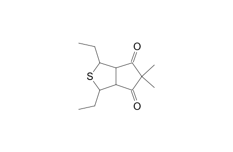 1H-Cyclopenta[c]thiophene-4,6(3H,5H)-dione, 1,3-diethyldihydro-5,5-dimethyl-, (1.alpha.,3.beta.,3a.alpha.,6a.alpha.)-