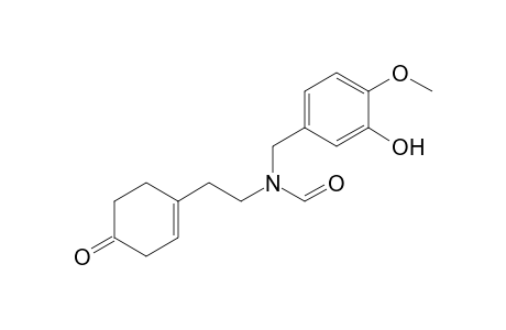 N-(3-Hydroxy-4-methoxybenzyl)-N-[2-(4-oxocyclohex-1-enyl)ethyl]formamide