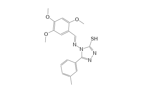 5-(3-methylphenyl)-4-{[(E)-(2,4,5-trimethoxyphenyl)methylidene]amino}-4H-1,2,4-triazol-3-yl hydrosulfide