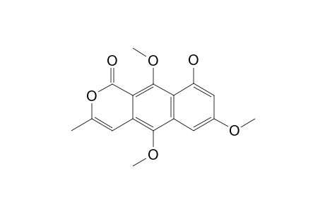 9-HYDROXY-5,7,10-TRIMETHOXY-1-H-NAPHTHO-(2.3-C)-PYRAN-1-ONE