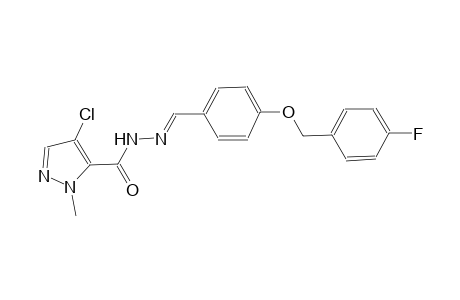 4-chloro-N'-((E)-{4-[(4-fluorobenzyl)oxy]phenyl}methylidene)-1-methyl-1H-pyrazole-5-carbohydrazide