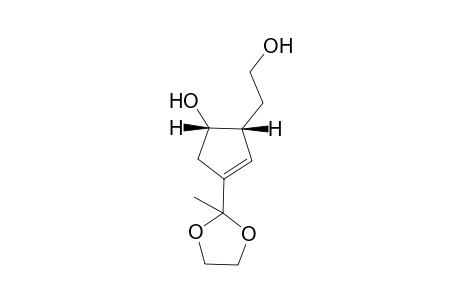 (1S,2R)-2-(2-hydroxyethyl)-4-(2-methyl-1,3-dioxolan-2-yl)-1-cyclopent-3-enol