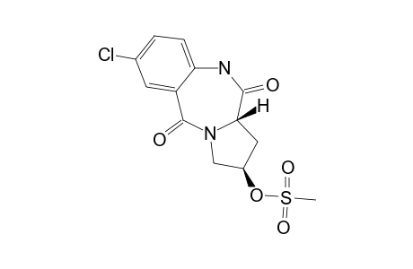 (2R,11AS)-7-CHLORO-2-METHYLSULFONYLOXY-1,2,3,10,11,11A-HEXAHYDROPYRROLO-[2,1-C]-[1,4]-BENZODIAZEPIN-5,11-DIONE