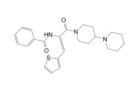 (Z)-N-(3-([1,4'-bipiperidin]-1'-yl)-3-oxo-1-(thiophen-2-yl)prop-1-en-2-yl)benzamide