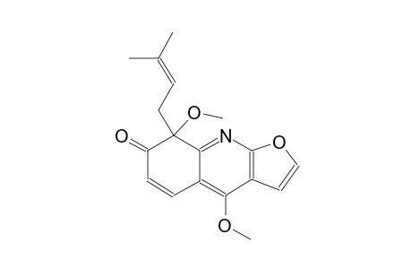 4,8-dimethoxy-8-(3-methyl-2-butenyl)furo[2,3-b]quinolin-7(8H)-one
