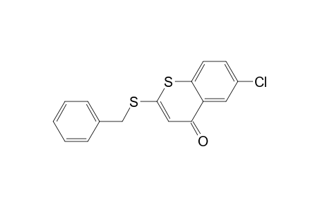 4H-1-Benzothiopyran-4-one, 6-chloro-2-[(phenylmethyl)thio]-