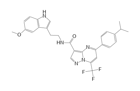 5-(4-isopropylphenyl)-N-[2-(5-methoxy-1H-indol-3-yl)ethyl]-7-(trifluoromethyl)pyrazolo[1,5-a]pyrimidine-3-carboxamide