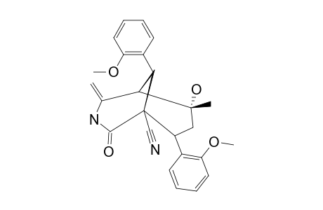 6-HYDROXY-8,9-BIS-(2-METHOXYPHENYL)-6-METHYL-4-METHYLENE-2-OXO-3-AZABICYCLO-[3.3.1]-NONANE-1-CARBONITRILE