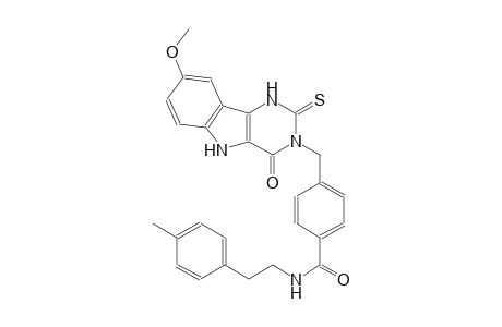 benzamide, N-[2-(4-methylphenyl)ethyl]-4-[(1,2,4,5-tetrahydro-8-methoxy-4-oxo-2-thioxo-3H-pyrimido[5,4-b]indol-3-yl)methyl]-