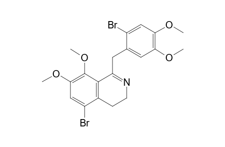 5-Bromanyl-1-[(2-bromanyl-4,5-dimethoxy-phenyl)methyl]-7,8-dimethoxy-3,4-dihydroisoquinoline