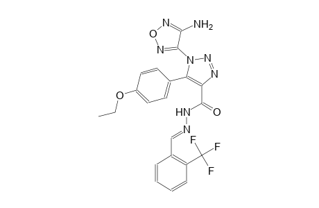 1-(4-amino-1,2,5-oxadiazol-3-yl)-5-(4-ethoxyphenyl)-N'-{(E)-[2-(trifluoromethyl)phenyl]methylidene}-1H-1,2,3-triazole-4-carbohydrazide