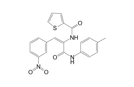 N-[(E)-2-(3-nitrophenyl)-1-(p-tolylcarbamoyl)vinyl]thiophene-2-carboxamide