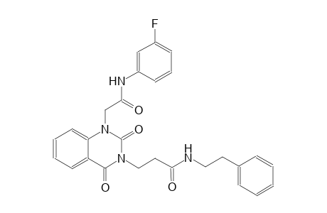 3-(1-[2-(3-fluoroanilino)-2-oxoethyl]-2,4-dioxo-1,4-dihydro-3(2H)-quinazolinyl)-N-(2-phenylethyl)propanamide
