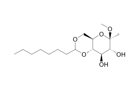 Methyl - 4,6-O-octylidene-D-( .beta.-methoxy)glucopyranoside