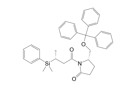 (5S)-1-[(3R)-3-[dimethyl(phenyl)silyl]-1-oxobutyl]-5-[(triphenylmethyl)oxymethyl]-2-pyrrolidinone
