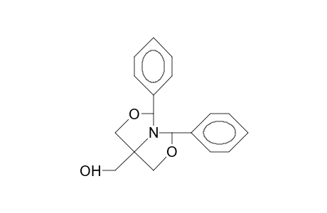 3,5-Diphenyl-7a-hydroxymethyl-dihydro-oxazolo(3,4-C)oxazole