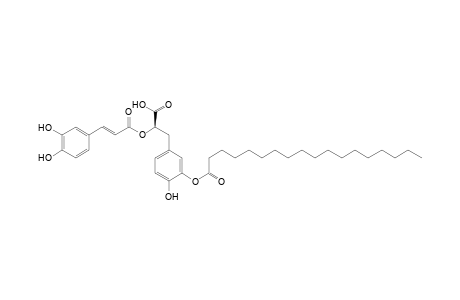 (2R)-2-{[(2E)-3-(3,4-Dihydroxyphenyl)prop-2-enoyl]oxy}-3-[4-hydroxy-3-(octadecanoyloxy)phenyl]propanoic Acid