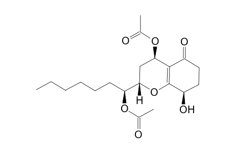 (2S,4R,8R)-2-(1(S)-Acetoxyheptyl)-4-acetoxy-8-hydroxyoctahydrobenzopyran-5-one