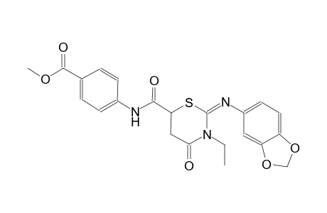 benzoic acid, 4-[[[(2E)-2-(1,3-benzodioxol-5-ylimino)-3-ethyltetrahydro-4-oxo-2H-1,3-thiazin-6-yl]carbonyl]amino]-, methyl ester