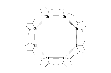 Octa(1-diisopropylsilylethyne) [1,4,7,10,13,16,19,22-octa(diisopropyl)-1,4,7,10,13,16,19,22-octasilacyclotetracosa-2,5,8,11,14,17,20,23-octayne]