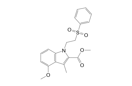 Methyl 4-methoxy-3-methyl-1-(2-phenylsulfonylethyl)indole-2-carboxylate