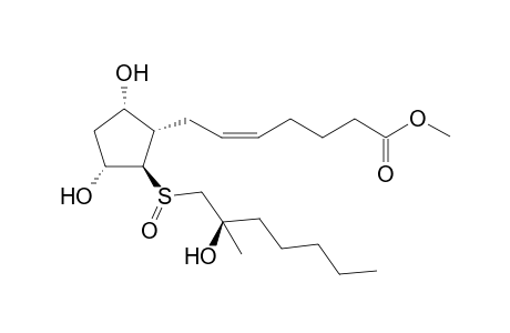 13,14-Dihydro-15-methyl-13-thiaprostaglandin-F(2.alpha.) - S-Oxide - Methyl Ester