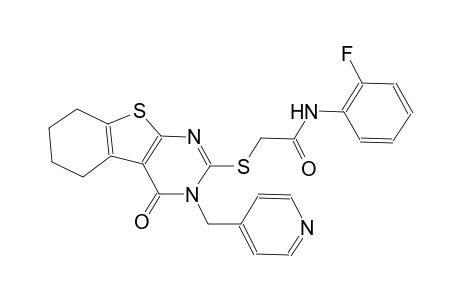 N-(2-fluorophenyl)-2-{[4-oxo-3-(4-pyridinylmethyl)-3,4,5,6,7,8-hexahydro[1]benzothieno[2,3-d]pyrimidin-2-yl]sulfanyl}acetamide