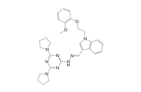 1-[2-(2-methoxyphenoxy)ethyl]-1H-indole-3-carbaldehyde [4,6-di(1-pyrrolidinyl)-1,3,5-triazin-2-yl]hydrazone