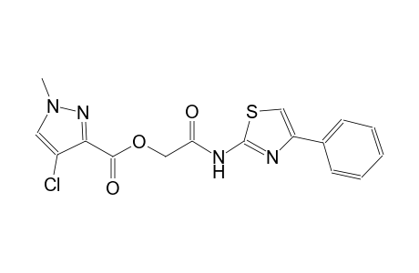 2-oxo-2-[(4-phenyl-1,3-thiazol-2-yl)amino]ethyl 4-chloro-1-methyl-1H-pyrazole-3-carboxylate
