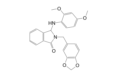 1H-isoindol-1-one, 2-(1,3-benzodioxol-5-ylmethyl)-3-[(2,4-dimethoxyphenyl)amino]-2,3-dihydro-