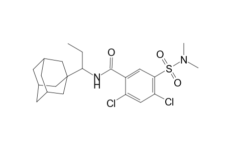 N-[1-(1-adamantyl)propyl]-2,4-bis(chloranyl)-5-(dimethylsulfamoyl)benzamide