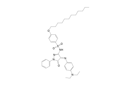 N-{4-[p-(diethylamino)phenylimino]-5-oxo-1-phenyl-2-pyrazolin-3-yl}-p-(dodecyloxy)benzenesulfonamide