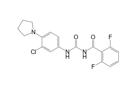 Benzamide, N-[[[3-chloro-4-(1-pyrrolidinyl)phenyl]amino]carbonyl]-2,6-difluoro-