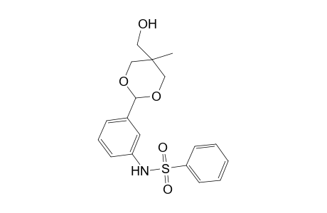N-{3-[5-(hydroxymethyl)-5-methyl-1,3-dioxan-2-yl]phenyl}benzenesulfonamide