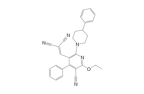 2-[[5-cyano-6-ethoxy-4-phenyl-2-(4-phenyl-1-piperidinyl)-3-pyridinyl]methylidene]propanedinitrile